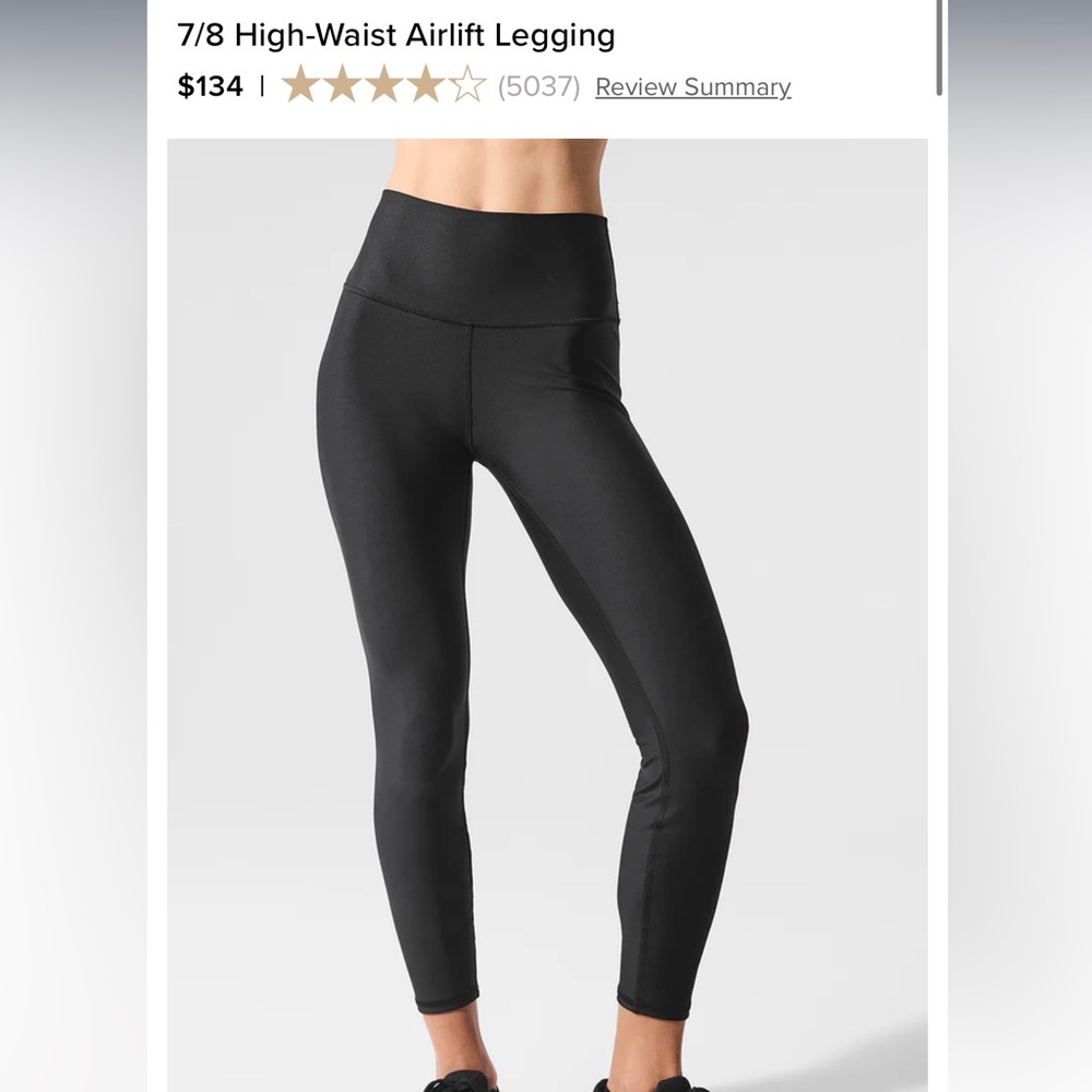 Alo Airlift 7/8 High-Waist Black Legging